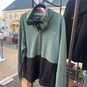 The North Face Mint and Black Fleece Top